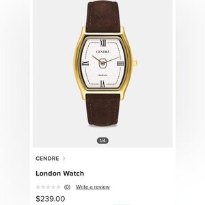 CENDRE Gold and Brown London Watch